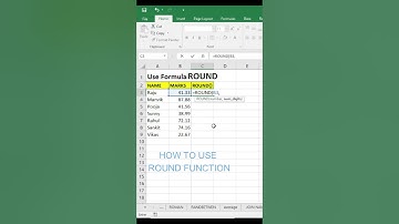 Round function in excel 💯🔥|| #shorts