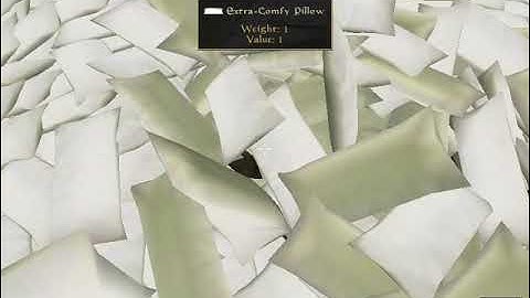 OpenMW Physics experiments - 500 possessed pillows.