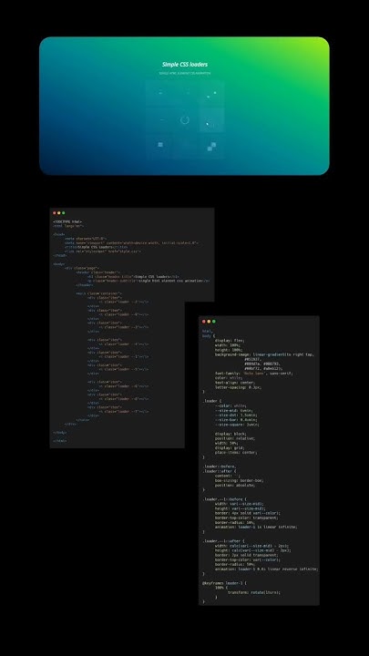 Quick & Simple CSS Loaders for Web Design 🚀💻 | #shorts - YouTube