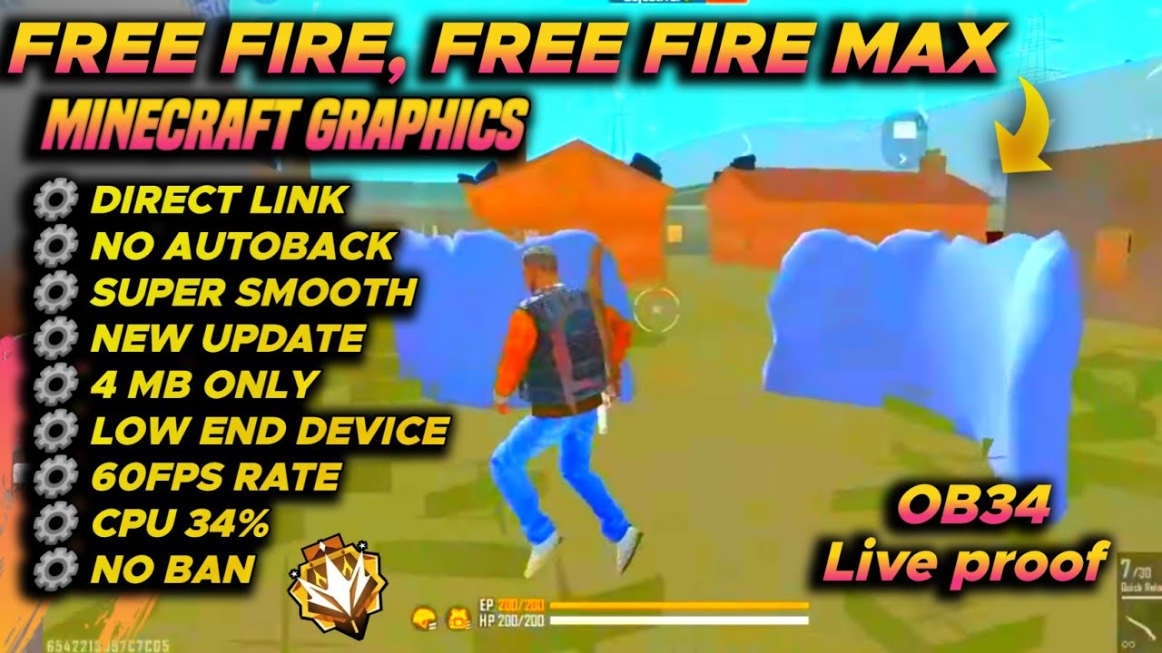 MINECRAFT GRAPHICS FF,FF MAX OB34 || LOW END DEVICES || ONLY 166 MB ...
