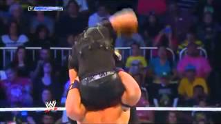 John Cena PowerBombs Seth Rollins