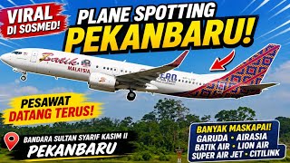Lokasi Spotting Pesawat Viral di Pekanbaru! Dekat Banget dengan Runway