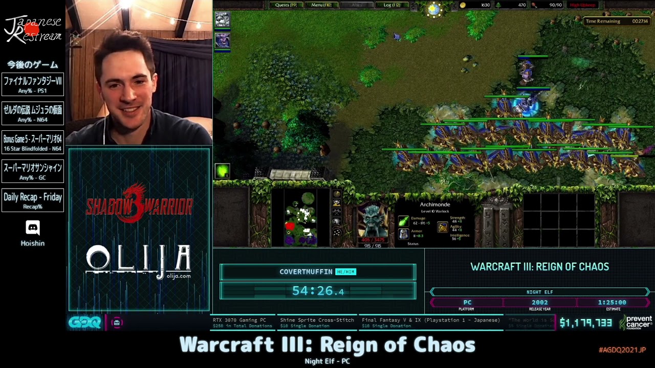 Warcraft III: Reign of Chaos(2/2) | Awesome Games Done Quick 2021