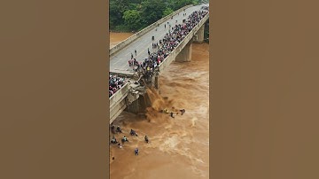 Shocking News! Bridge Collapses Due to Flooding #viral #shorts