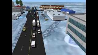 Simulación de tráfico realizada con Synchro 8