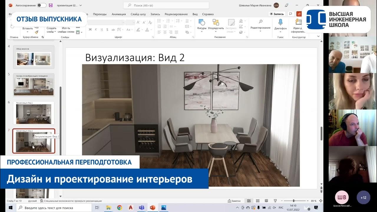 Профессиональная переподготовка дизайнер интерьера Курс проф. переподготовки "Дизайнер интерьера". Защита выпускных проектов виде