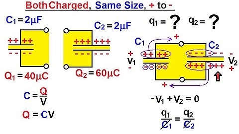 Physics - E&M: Dis- and Re-Connecting Capacitors (4 of 16) Both Charged, Same Size, + to -