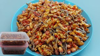 Awet Renyah ⁉️ Kering Tempe Teri dan Kacang Pedas