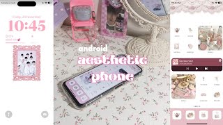 (sub) how to make your android phone aesthetic 🌷 aesthetic coquette theme, icons, widgets screenshot 3