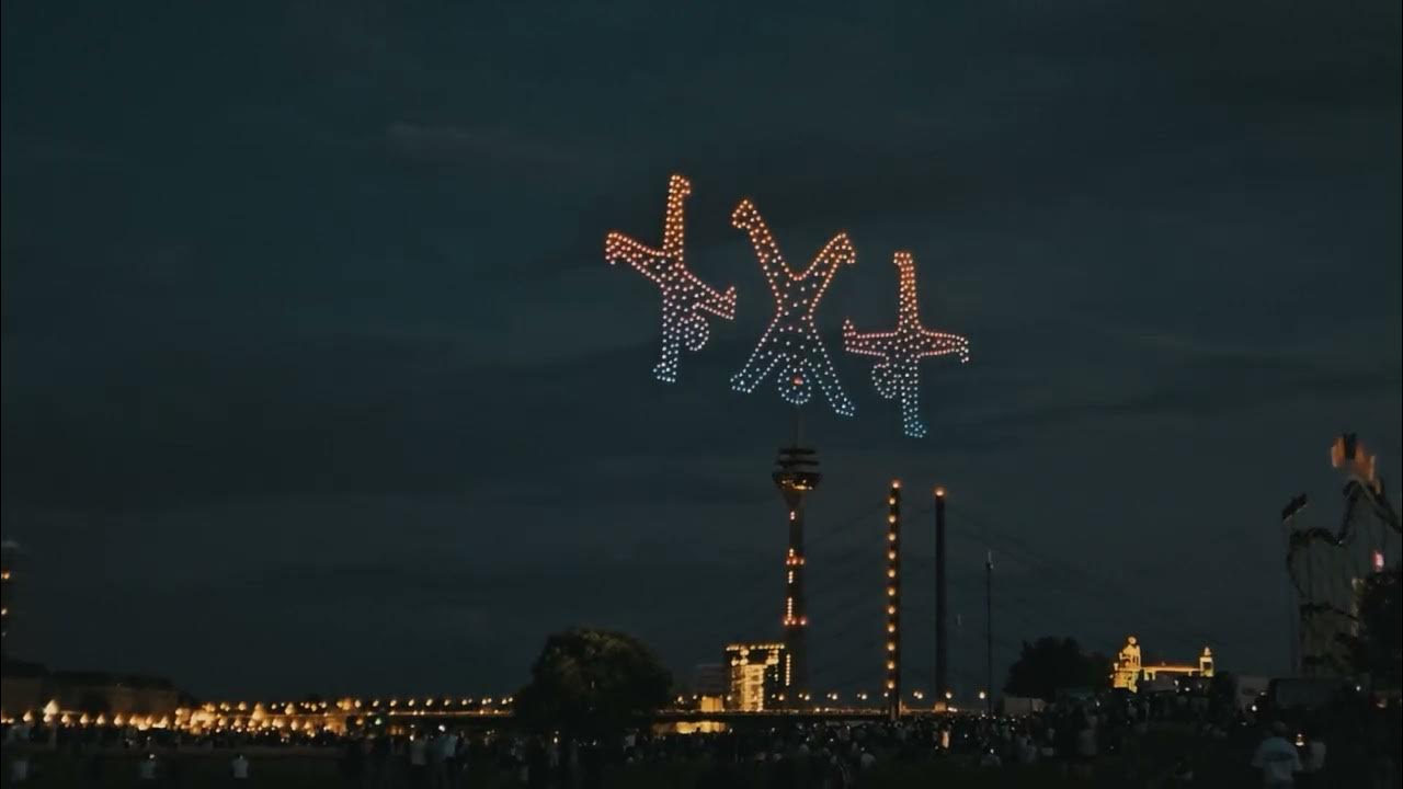 Drohnenshow Rheinkirmes Düsseldorf - YouTube
