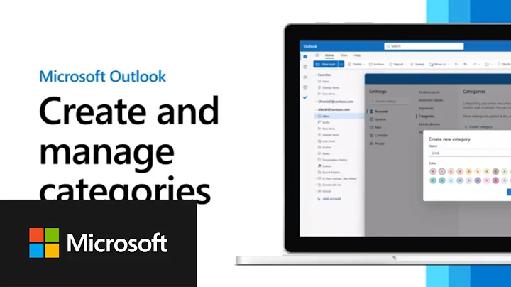 Create and manage categories in the new Outlook for Windows