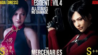 Resident Evil 4 Remake - Mercenaries Ada & Ada (Dress) All Stages S++ Rank (No Damage)