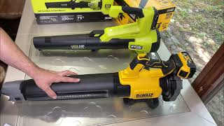 DEWALT 20V MAX XR Leaf Blower vs RYOBI ONE+ HP 18V Brushless 110 MPH 350 CFM Cordless Variable Speed