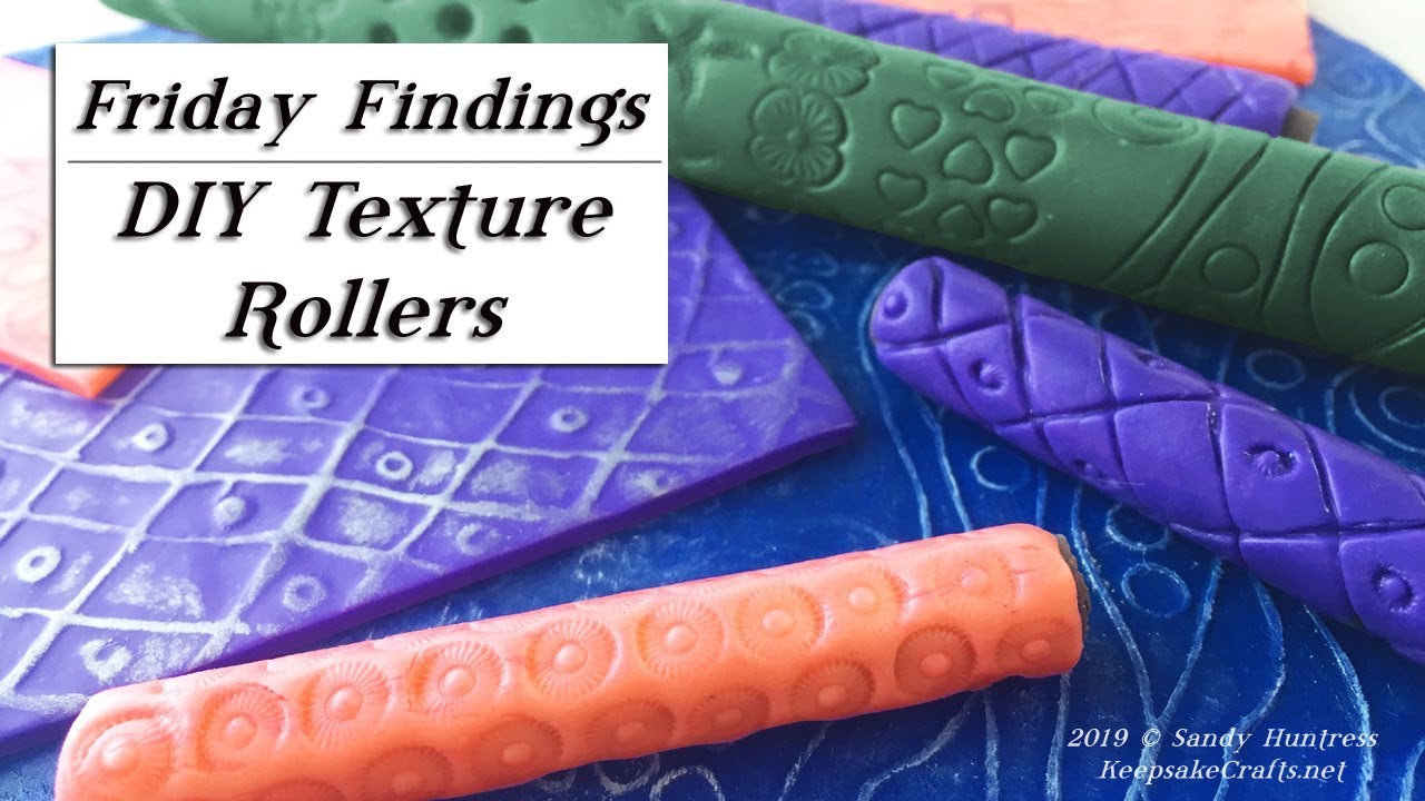 DIY Texture Rollers for Embossing on Polymer Clay-Friday Findings 