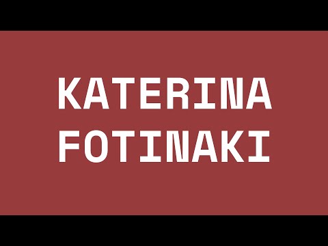 RENCONTRE AVEC... KATERINA FOTINAKI · AFDV 2022