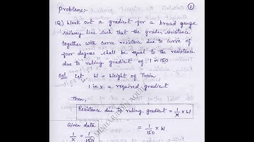 How to Calculate or find Gradient/steepest gradient || Railway Engineering || Transportation Engg ||