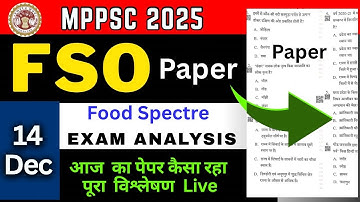 MPPSC FSO  2025 PAPER A SOLUTION (14 December) #mppscfso #mpfso #mpgk