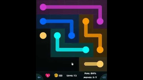flow game facebook - basic pack level 12 Connect the dots