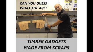 Carpentry jigs and gadgets made from scrap material