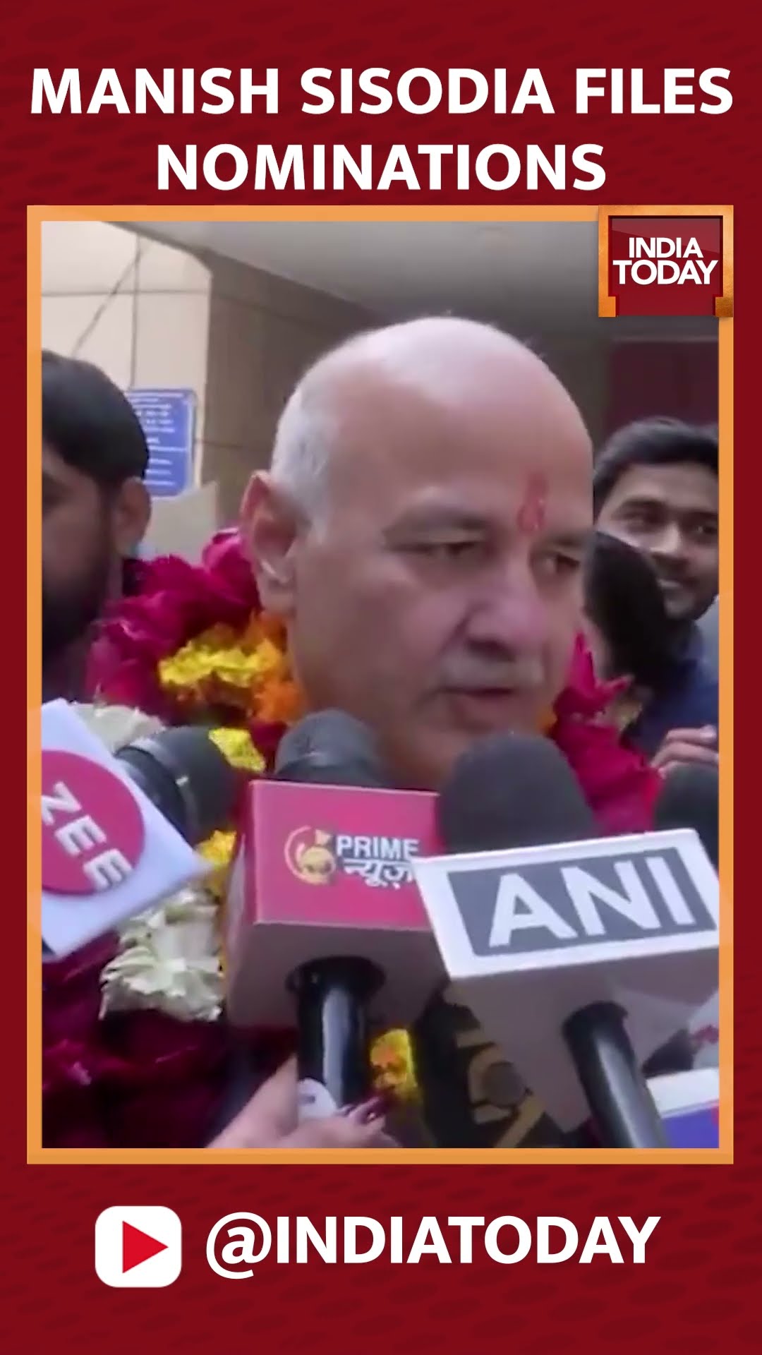 AAP Leader Manish Sisodia Files Nomination Papers For Delhi Elections From Jangpura Seat #shorts