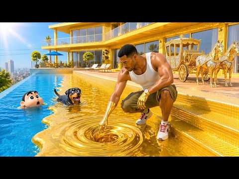 Franklin Or Shinchan Touch Anything Become Diamond Gold in GTA 5
