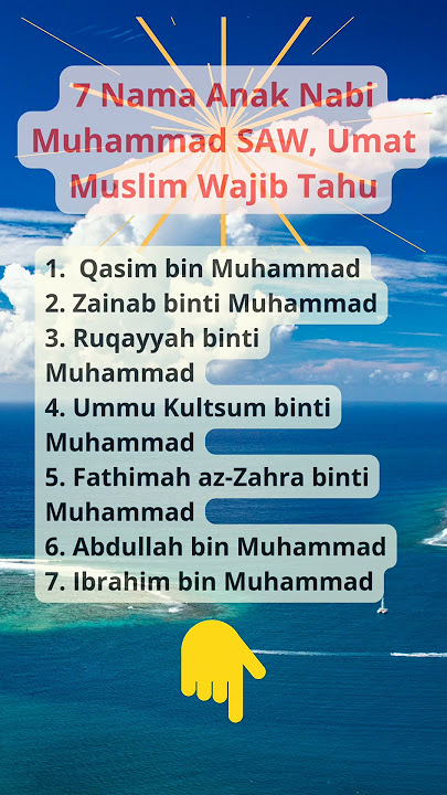 7 nama anak nabi muhammad.SAW.umat muslim wajib tahu.#shorts