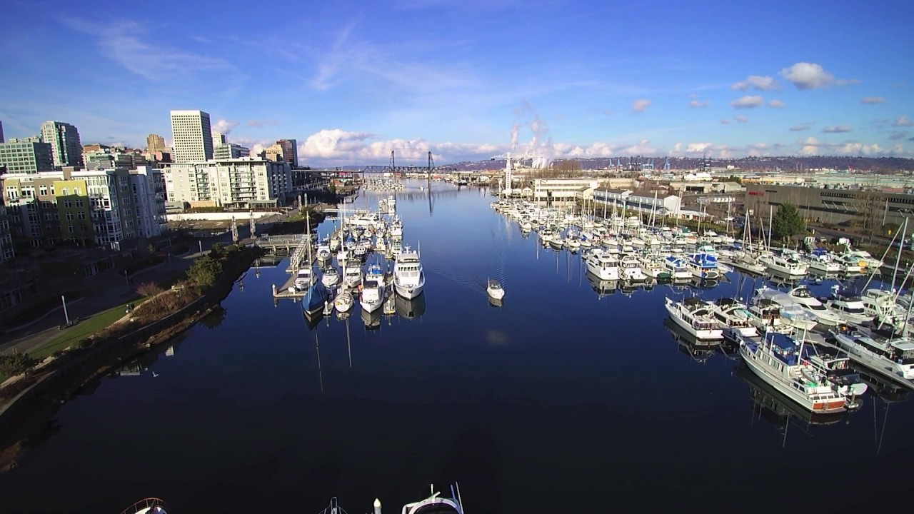 Foss Harbor Marina Tacoma Washington Drone Footage Youtube