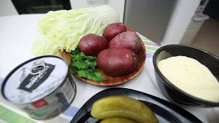 Теплый салат с рыбой Теплый салат с рыбой