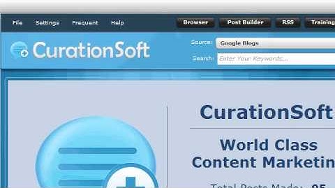 CurationSoft.com - General Settings and Options