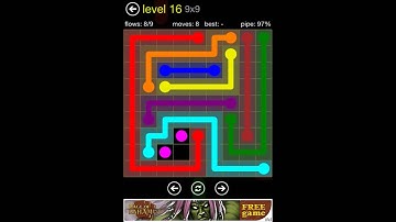Flow Free 9x9 Levels 11-20 Solutions (Regular Pack)