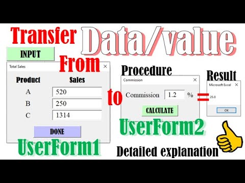 Excel VBA - Transfer data from one UserForm to another