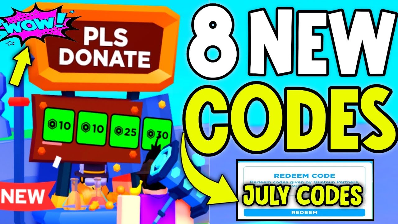 💥*NEW!💥ALL WORKING CODES FOR PLS DONATE IN JULY 2024! ROBLOX PLS DONATE