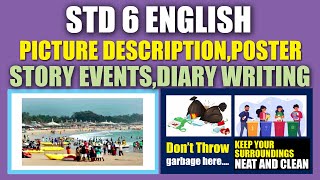 STD6 English Readiness Class 2|Picture Description|Poster Making|Diary Writing|Events|Kite Victers