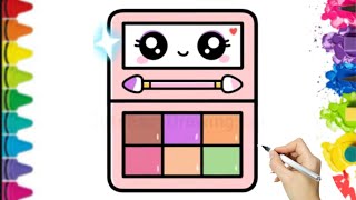 Kawaii Makeup Palette Drawing 🎨 | Cute & Easy Kawaii Art for Beginners screenshot 4