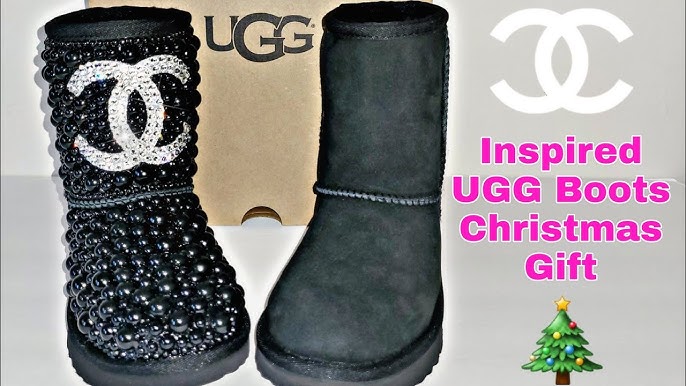 Womans Ugg Boots Customized W Louis Vuitton material and Mink or Tibetan