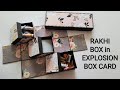 Rakhi Boxes in Explosion Box Card Tutorial | Rakhsha Bandhan Card Gift Ideas | By Crafts Space