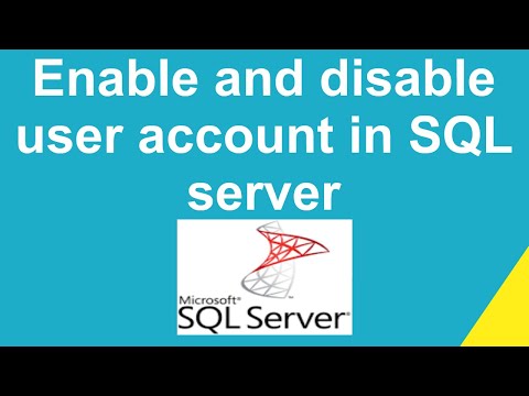How to enable  and disable user account in SQL server ?