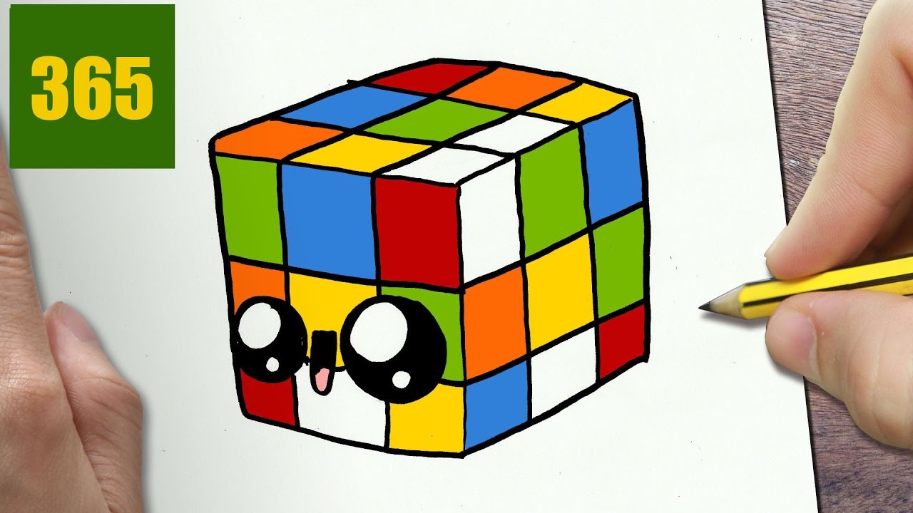 Come Disegnare Cubo Di Rubik Kawaii Passo Dopo Passo Disegni Kawaii Facile Youtube