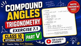 Class 10 Optional Math | Compound Angles Part V | Exercise 7.1 |  SEE Preparation