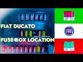 Fiat Ducato Motorhome Van Blown Fuse location & Identification