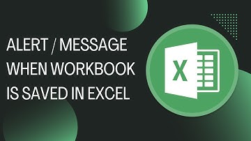 Show message/Alert in excel when workbook is saved | VBA | Automatic | Macro | easy Tutorial |