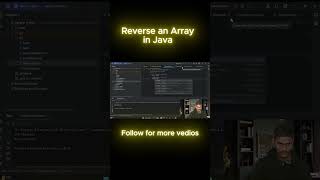Reverse an Array Short vedio | Array in one shot #Java#JavaArrays#DSA#ArraysInJava#LeetCode