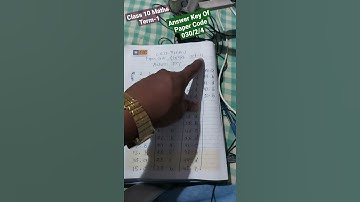 Answer Key Of Paper Code 030/2/4 Of Class 10 Maths Term 1 #AnswerKeyClass10MathsTerm1 #short
