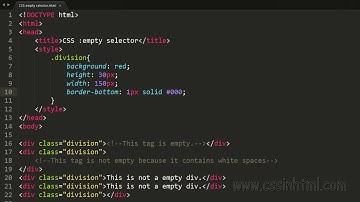 CSS :empty selector