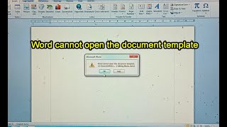 Cara Mengatasi Word cannot open the document template