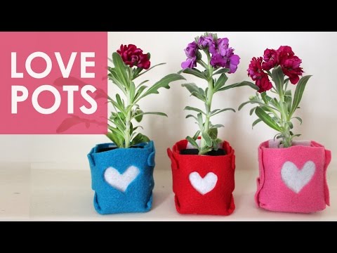 FELT FLOWERPOTS: DIY Gift Idea