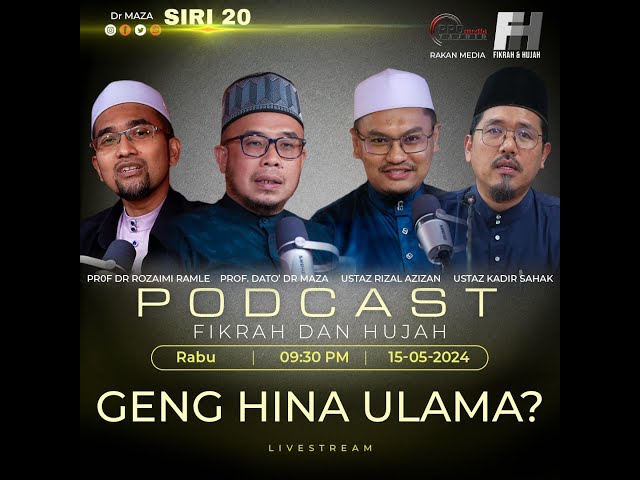 15-05-2024 Prof Dr MAZA | Prof Dr Rozaimi | Ust Kadir Sahak | Rizal  : Fikrah Dan Hujah (Siri 20) class=