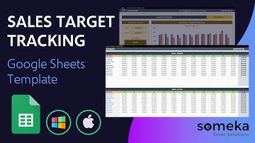 Sales Target Tracking | Google Sheets Template |  Generate Sales Performance Report