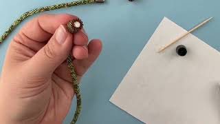 How to Glue a Peyote Stitch Endcap Cover on a Beaded Kumihimo Necklace or Bracelet