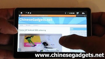 Ramos W7 Android MID Review  - Web browsing
